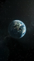 Obraz premium real earth in space