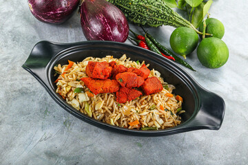 Stir fried rice with pork