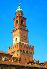Obraz premium Bramante Tower,Vigevano,Italy