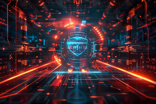 Cybersicherheit Log In Guard Closeup Internet Sicherheit