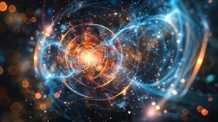 Obraz premium Glimpse into the Pulsating Heart of Technology