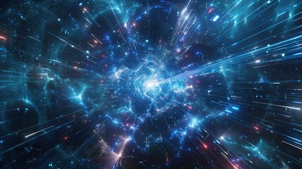 Naklejka premium Glimpse into the Pulsating Heart of Technology