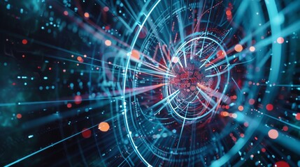 Obraz premium Glimpse into the Pulsating Heart of Technology