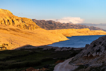 pag island croatia sunset