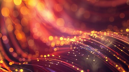Fototapeta premium Abstract Lines Flow Through a Symphony of Light and Bokeh