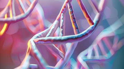 Mesmerizing Helical Patterns A Vibrant D of a Molecular DNA Strand as an Educational Poster for