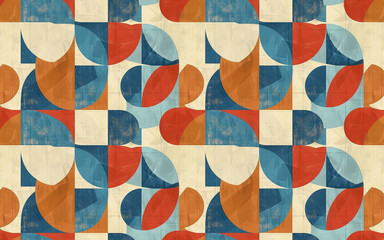 Geometric Abstract Pattern with Earth Tones