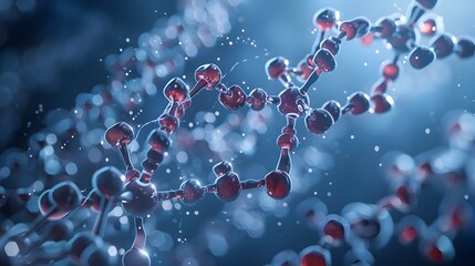 Obraz premium Captivating D Render of a Complex Protein Structure Advanced Medical Technique