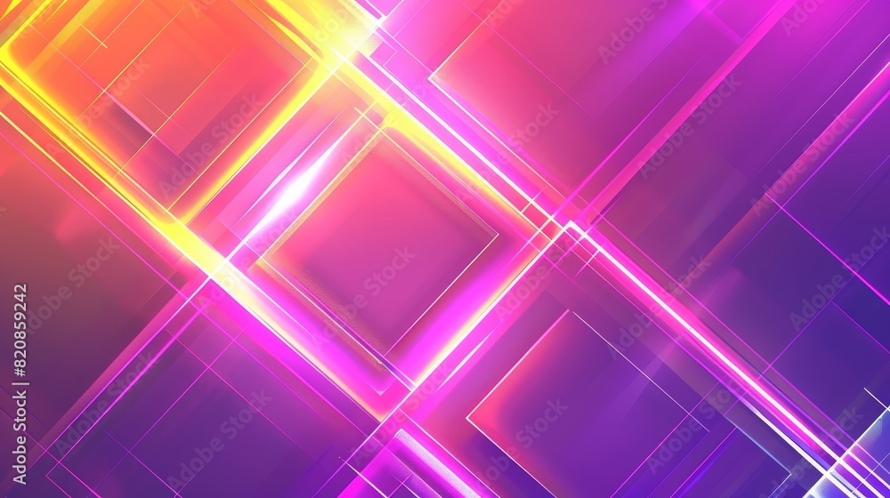 Poster the abstract template for this geometric flyer has color squares as its design element.
