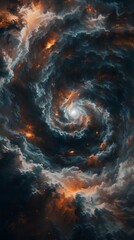 Fototapeta premium Mesmerizing Whirl of a Lovecraftian Molecular Cloud in the Cosmic Void