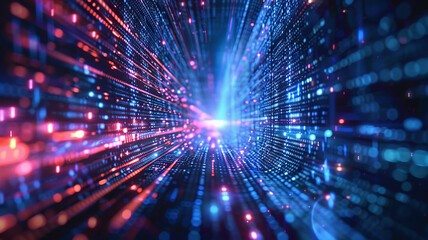 Abstract technology background of high speed global data transfer, ultra fast broadband and connection, digital cyber tech motion