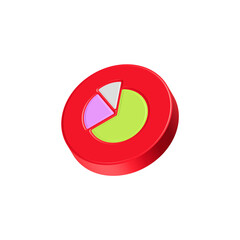 Data Analyst icon symbol 3d