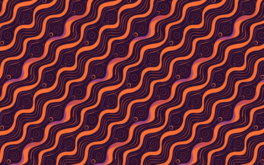 Wavy orange and purple abstract pattern