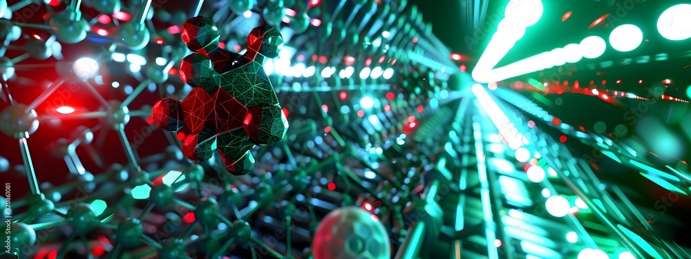 Poster molecular dynamics simulation visualized as a stunning holographic projection in a stateoftheart