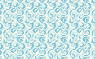 Abstract blue and white swirl pattern
