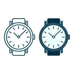 Wristwatch icon. Isolated vector illustration