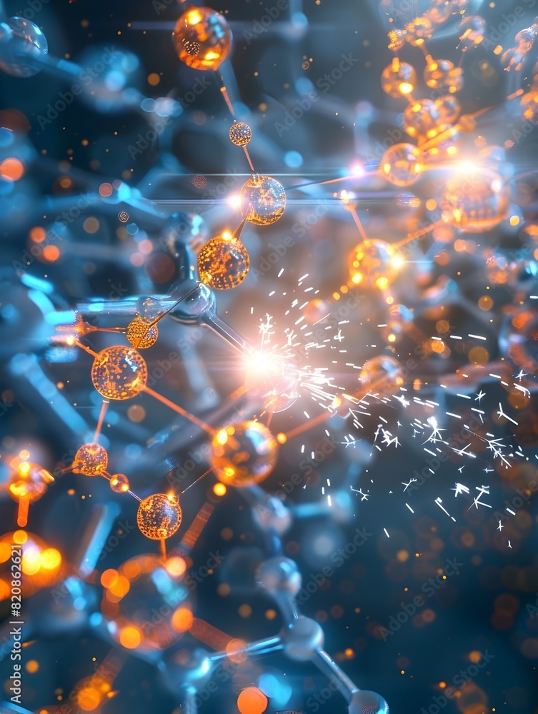 Poster intricate molecular assembly of nanoparticles in a hightech laboratory setting