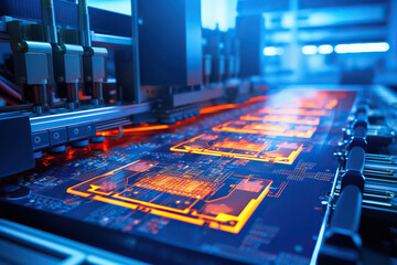 Generative ai on theme of beautiful surface microchip for design natural abstract background