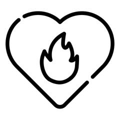 Passion Icon in Line Style