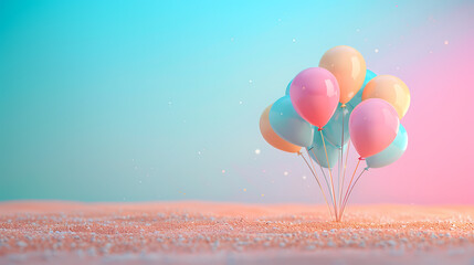 Fototapeta premium Colorful balloons, party concept