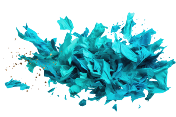 The Ascension of Azure Paper on Transparent PNG Background...
