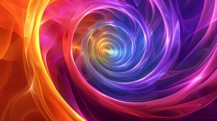 Obraz premium Abstract Twisting Colors Lead to an Unknown Dimension