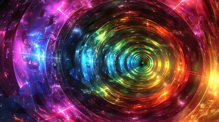 Obraz premium Abstract Twisting Colors Lead to an Unknown Dimension
