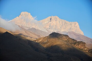 Fototapeta premium Mountain natural landscape. The season is early autumn.