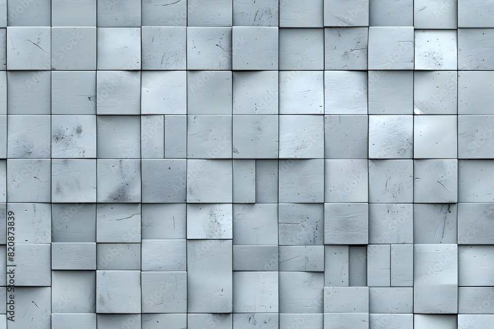 Poster 3d tiles arranged to create a concrete wall. rectangular, polished background formed from futuristic