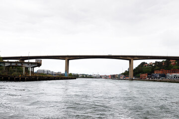 Naklejka premium Urban environment in the estuary of Bilbao