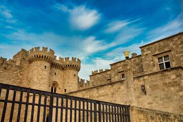 The majestic walls of the Rhodes Fortress.