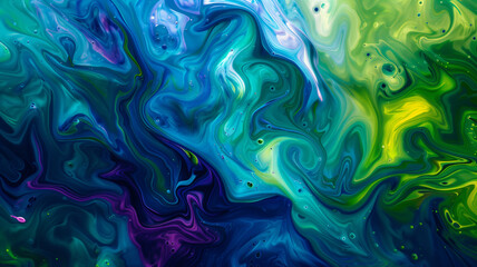 Fototapeta premium Dynamic Swirls of Cocktail Colors in a Vibrant Fluid Art Abstract Composition