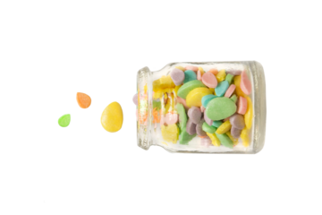 Candy sprinkles in all the colors of the rainbow isolated	