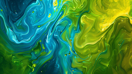 Obraz premium Abstract Swirls of Vibrant Cocktail Colors Blending Together in a Dynamic Fluid Art Composition