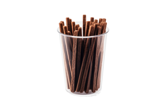 Heavenly Chocolate Creation in a Crystal Cup on Transparent PNG Background...