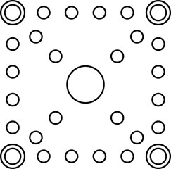 윶놀이 도안 벡터 일러스트