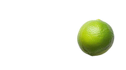 Citrus Elegance: A Vibrant Lime on a Clean White Canvas