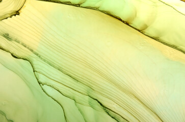 abstract art background of streaks with layers in yellow