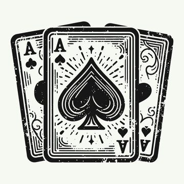 playing cards aces illustration