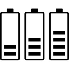 Batteries Levels Icon  Glyph Icon
