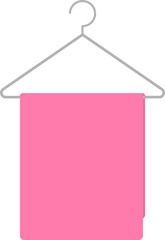 옷걸이에 걸린 수건 벡터 일러스트