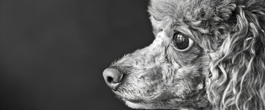 In The Annals Of History, A Miniature Poodle From The Year 1975 Emerges As A Timeless Icon Of Canine Elegance And Refinement, Standard Picture Mode