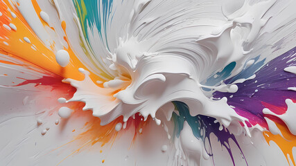 Abstract white color canvas wallpaper textures and surface, vibrant, Colorful gradient splash, hd, 4k, high-quality, highly detailed, photorealistic, RAW, high quality, dynamic lighting, sharp focus, 