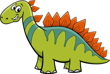 cartoon Stegosaurus dinosaur prehistoric character