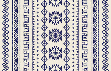 Ethnic ikat seamless pattern in tribal. Aztec geometric ethnic ornament print. Ikat pattern style.