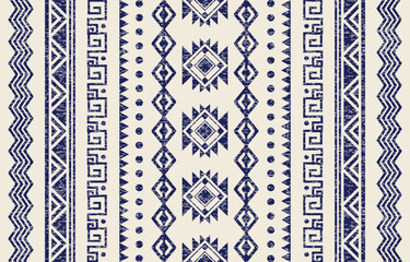Ethnic ikat seamless pattern in tribal. Aztec geometric ethnic ornament print. Ikat pattern style.