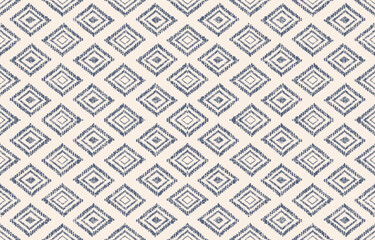 Ethnic ikat seamless pattern in tribal.  Geometric ethnic ornament print. Ikat pattern style. Design for ikat, blanket, fabric, clothing, carpet, textile, ethnic, batik, embroidery.