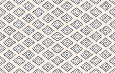 Ethnic ikat seamless pattern in tribal.  Geometric ethnic ornament print. Ikat pattern style. Design for ikat, blanket, fabric, clothing, carpet, textile, ethnic, batik, embroidery.