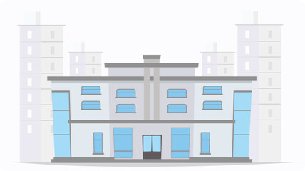 illustration of building modern style vector