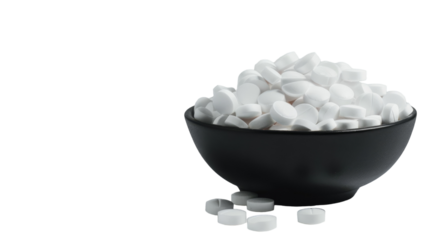 Midnight Delight: Black Bowl Overflowing With Fluffy Marshmallows